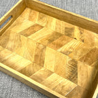 Rectangular Herringbone Pattern Tray