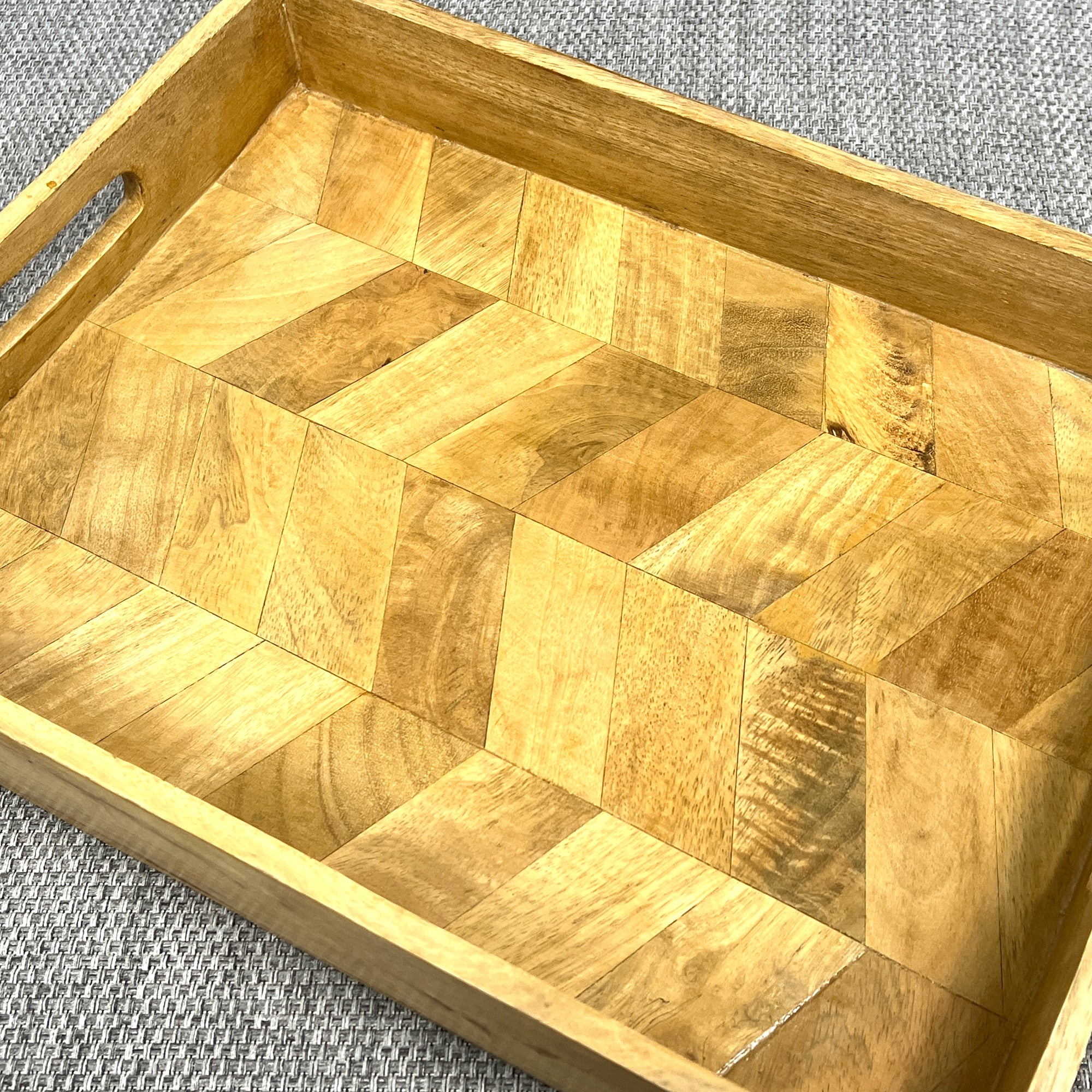 Rectangular Herringbone Pattern Tray