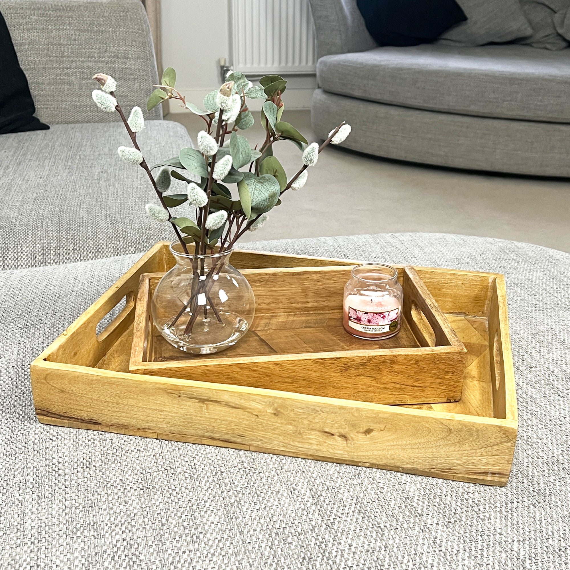 Rectangular Herringbone Pattern Tray