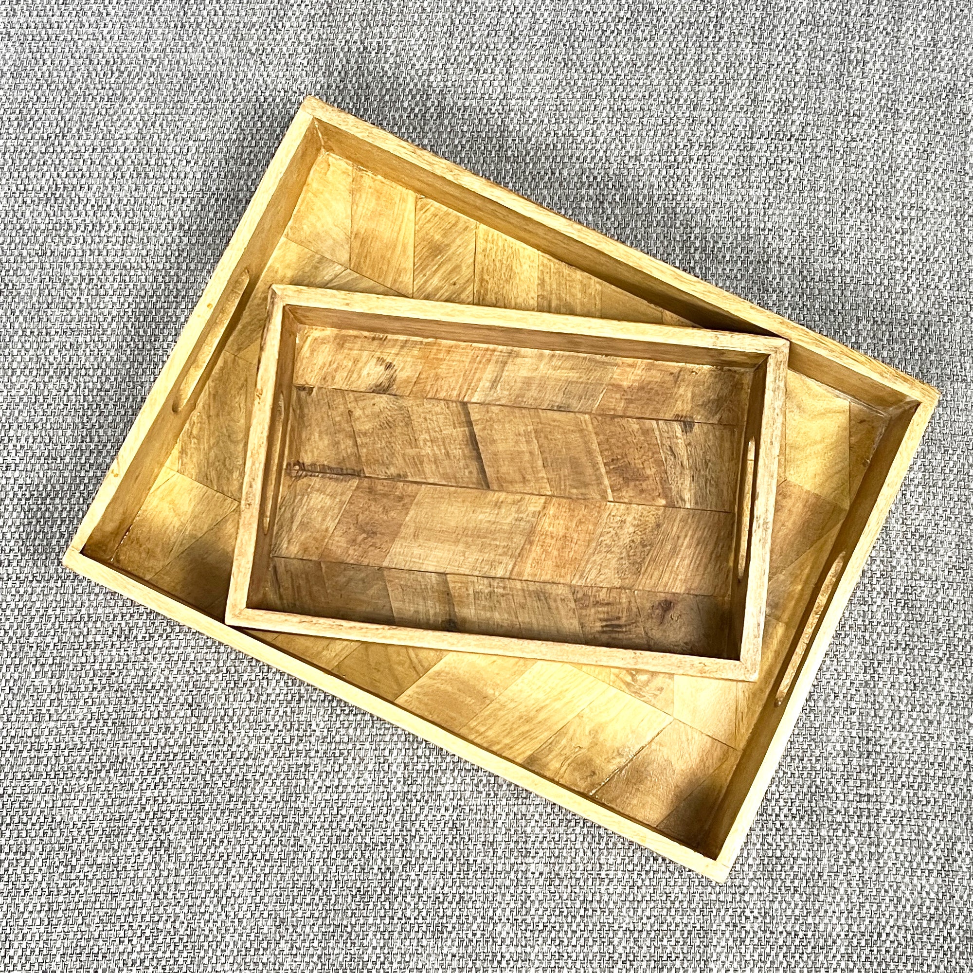 Rectangular Herringbone Pattern Tray