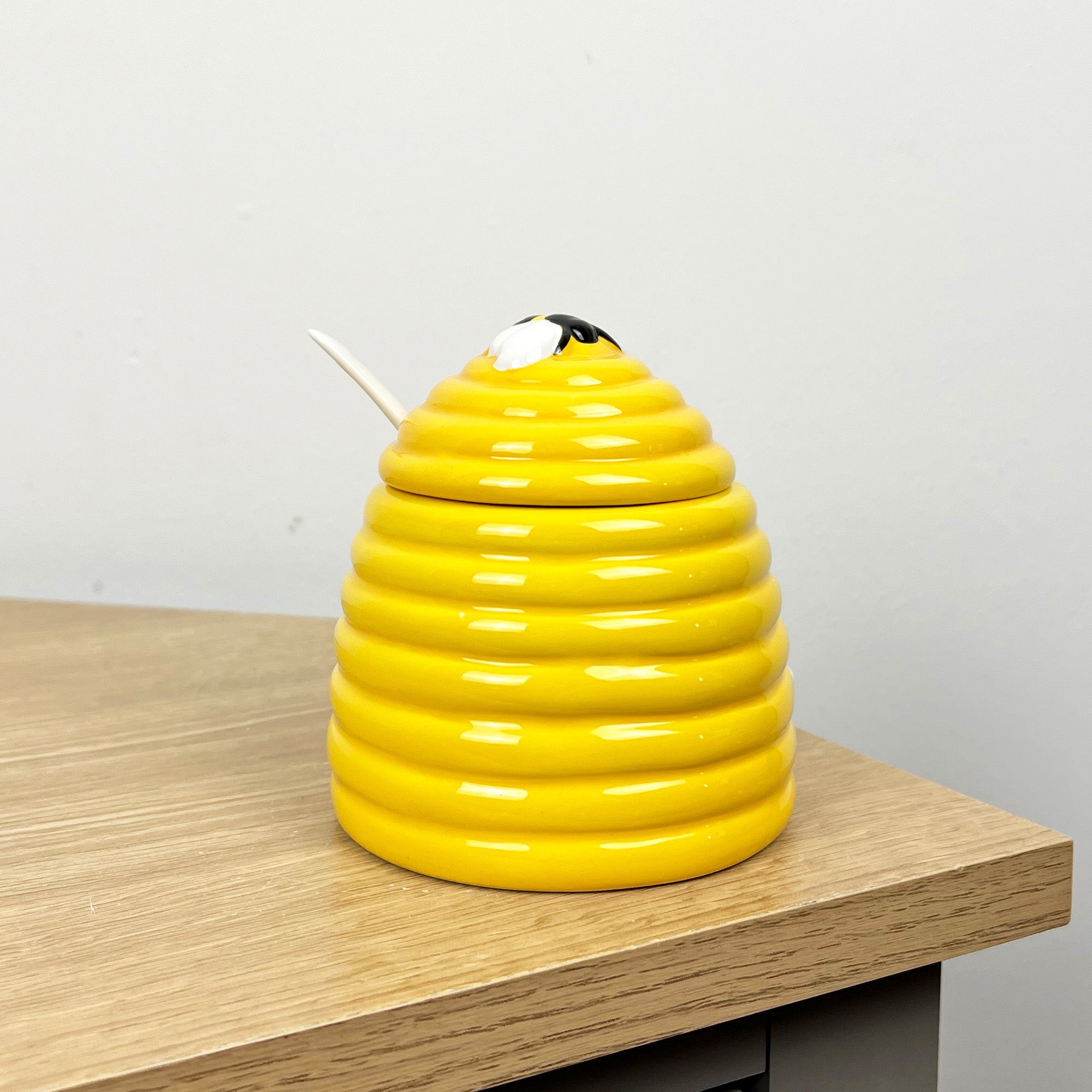 Ceramic Beehive Honey Pot with Spoon