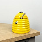 Ceramic Beehive Honey Pot with Spoon