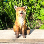 32cm Howling Fox Ornament - Resin