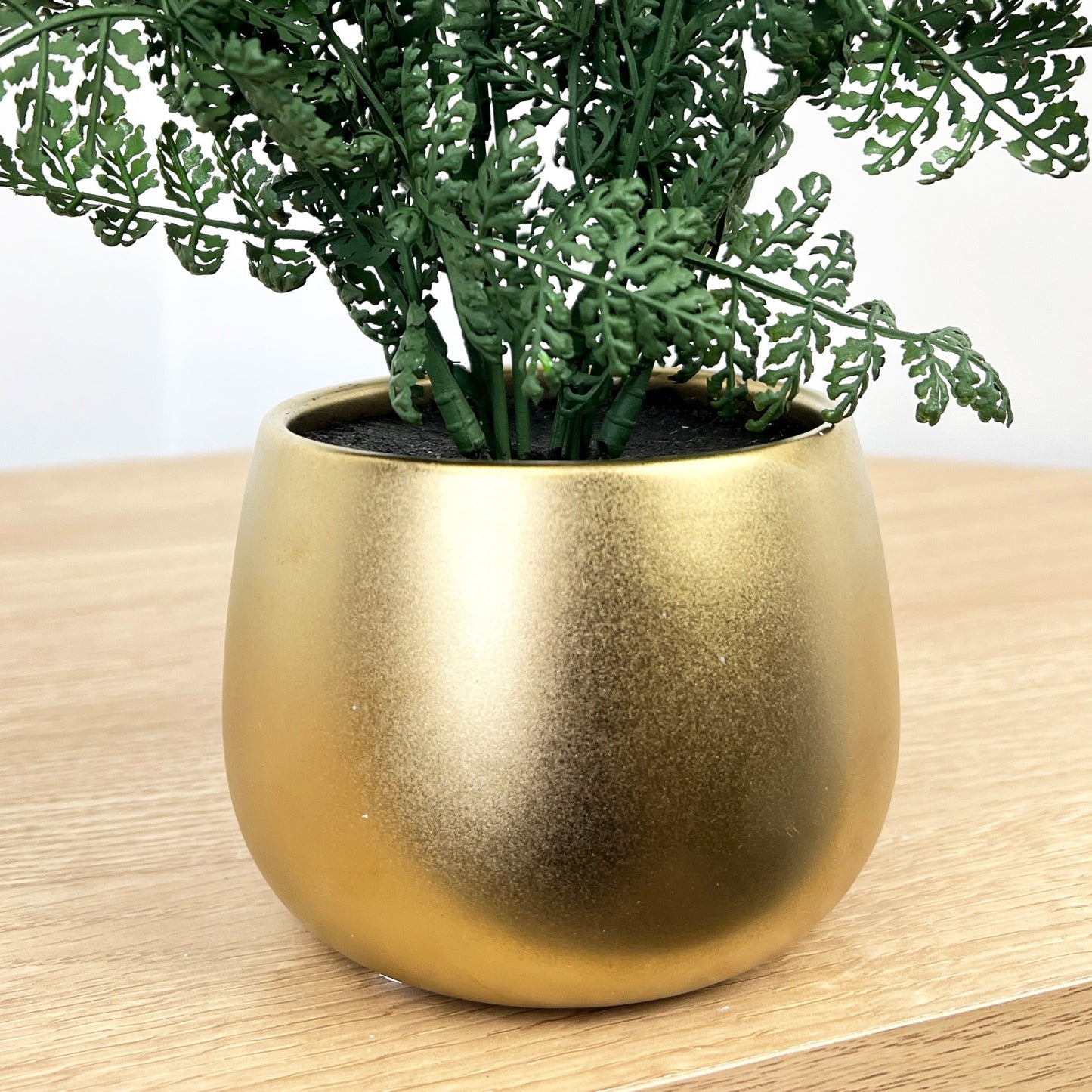 Fern Artificial Plant in Gold Pot