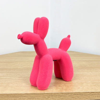 Small Pink Fabric Balloon Dog Ornament