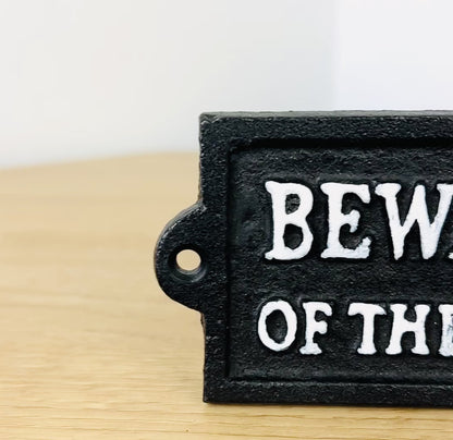 Beware of the Dog Sign - Cast Iron