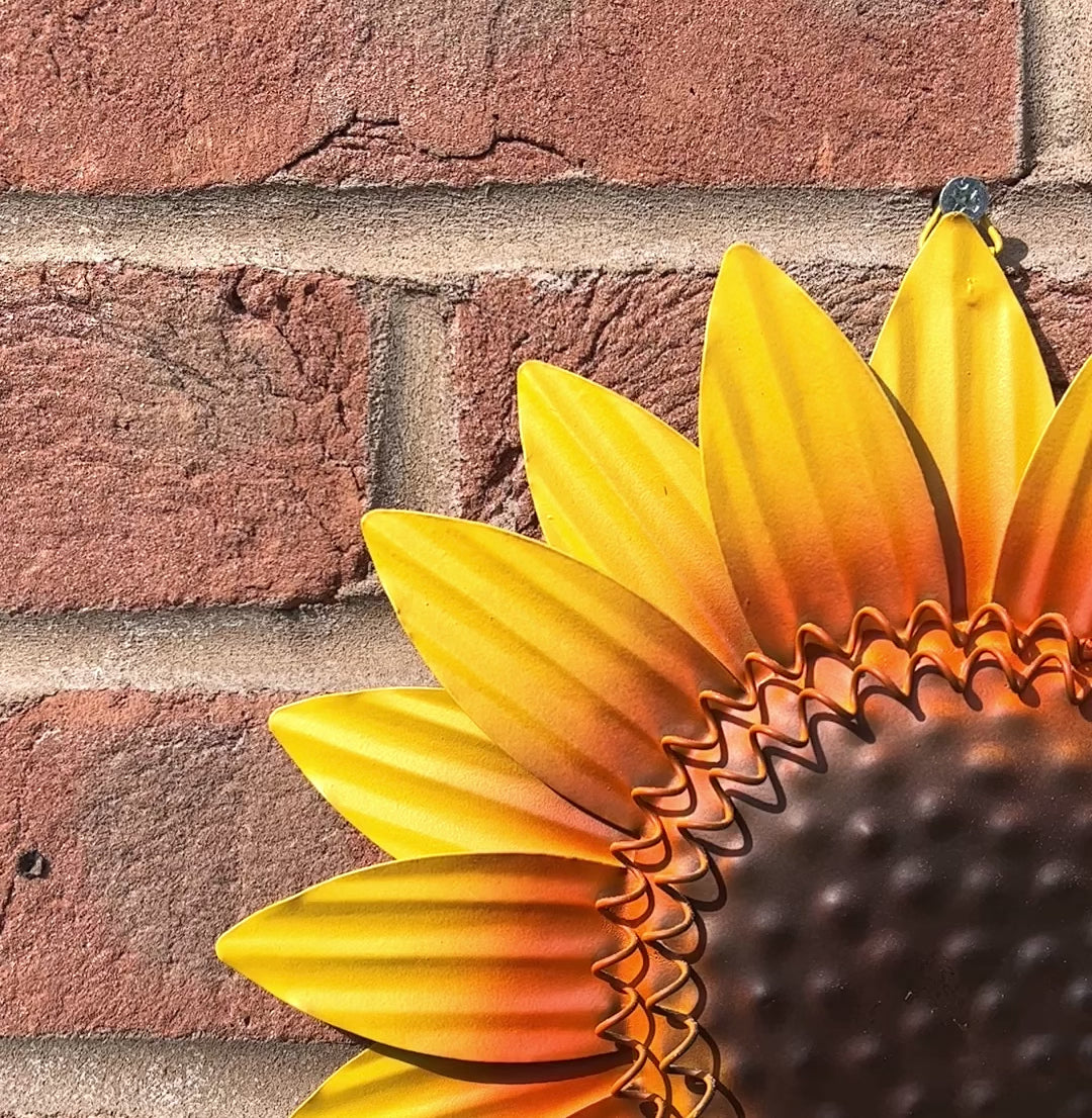 Set of 3 Sunflower Head Wall Decorations