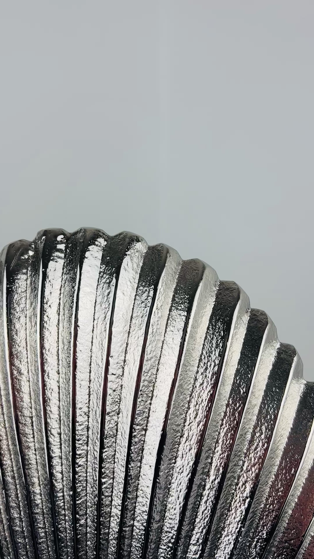 50cm Large Fossil Sculpture - Silver