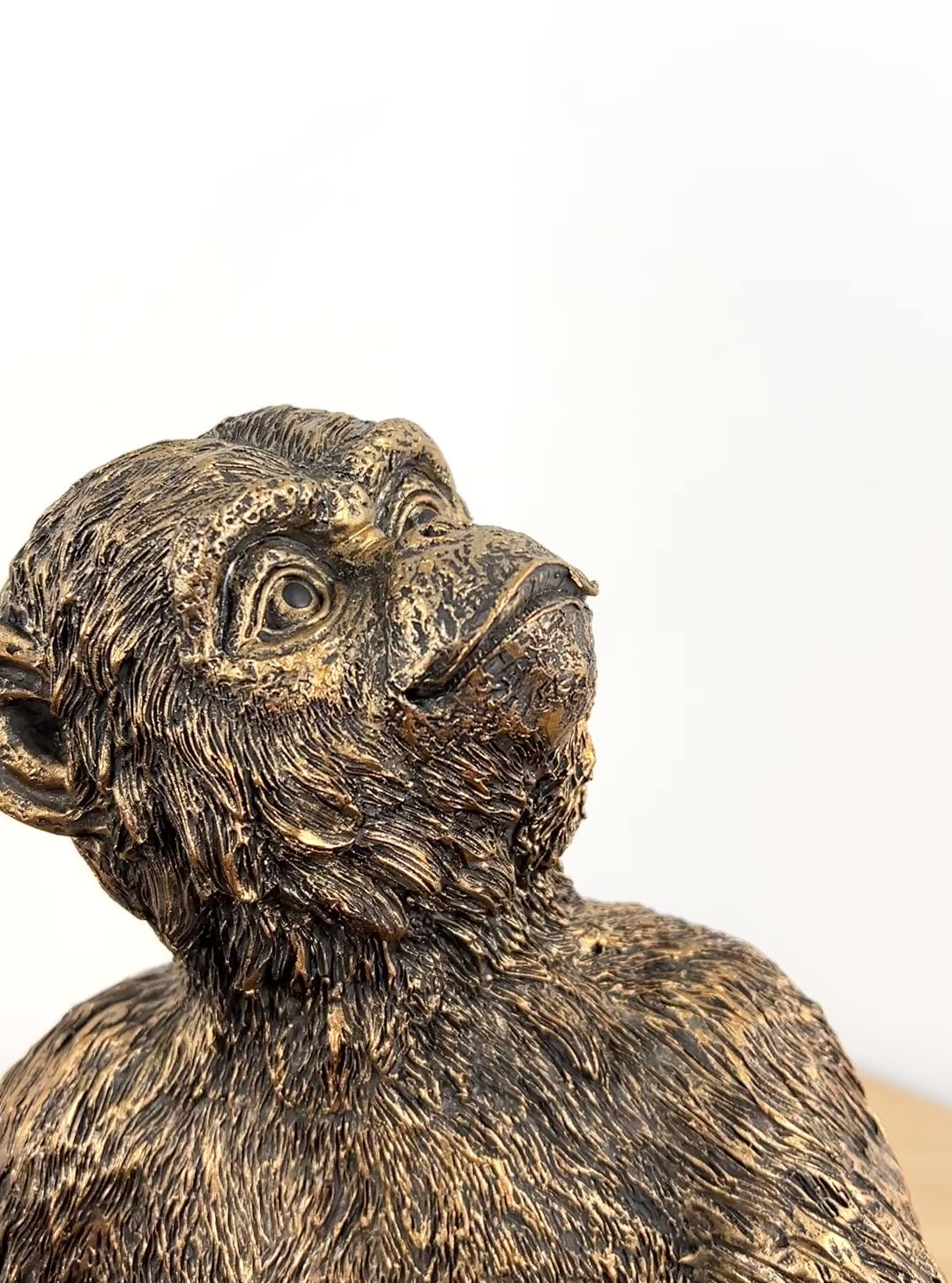 Bronze Monkey Wine Bottle Holder - Resin