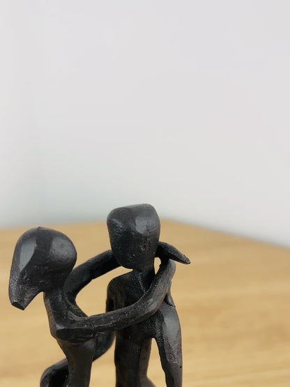 17cm Small Metal Couple Sculpture