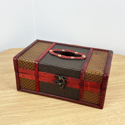 Vintage Trunk Style Tissue Box Cover