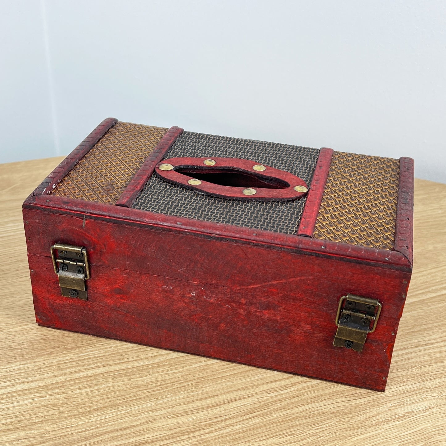 Vintage Trunk Style Tissue Box Cover