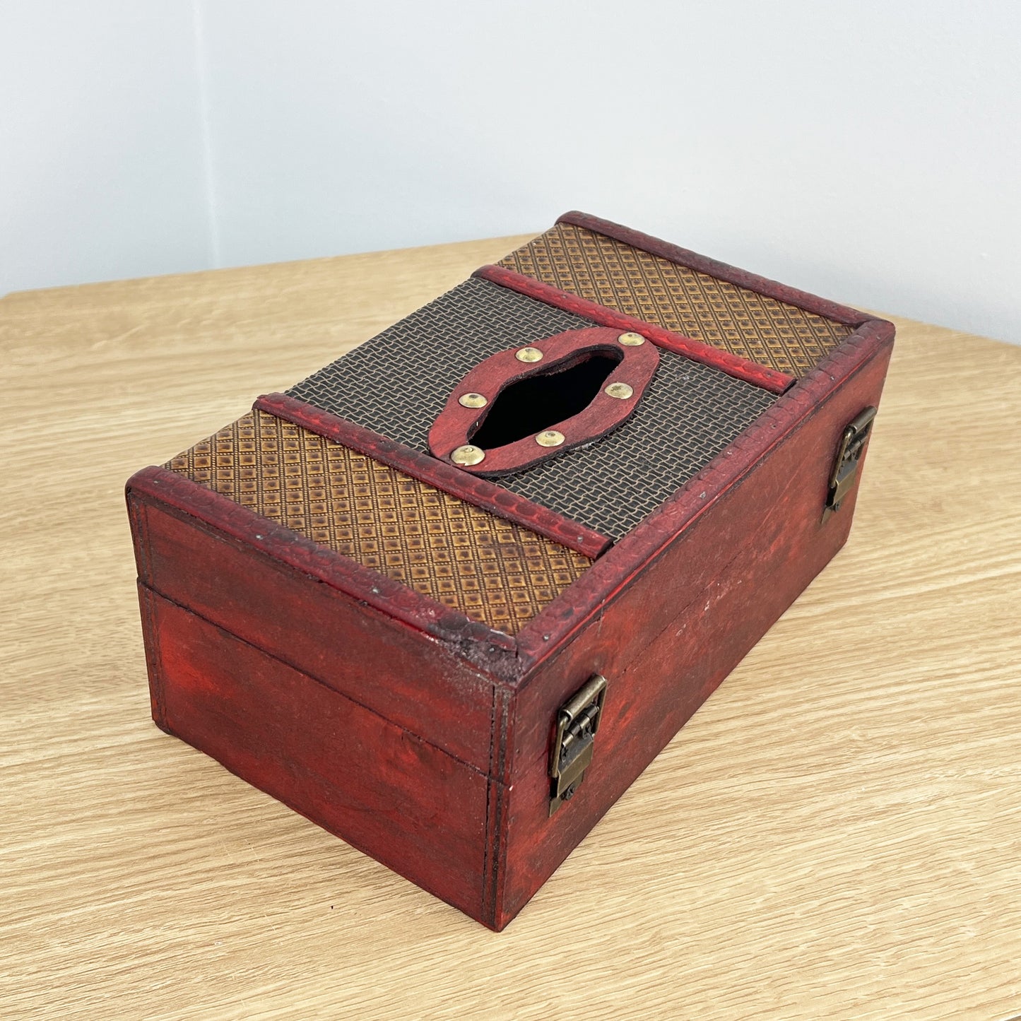 Vintage Trunk Style Tissue Box Cover