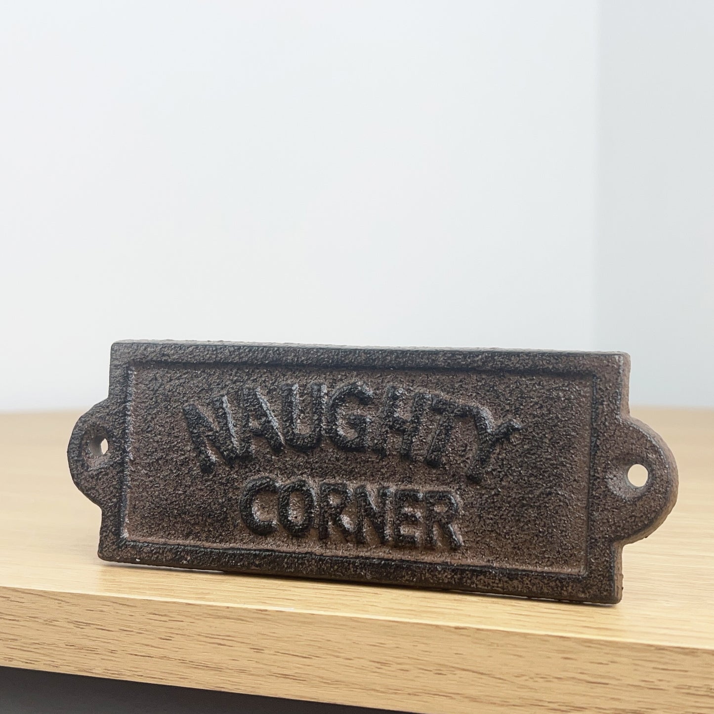 'Naughty Corner' Cast Iron Wall Sign