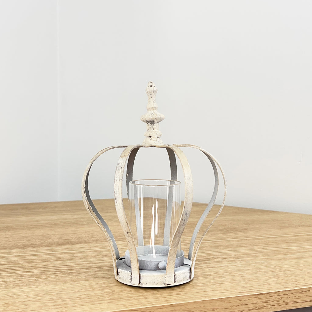 Rustic Crown Tea Light Candle Holder