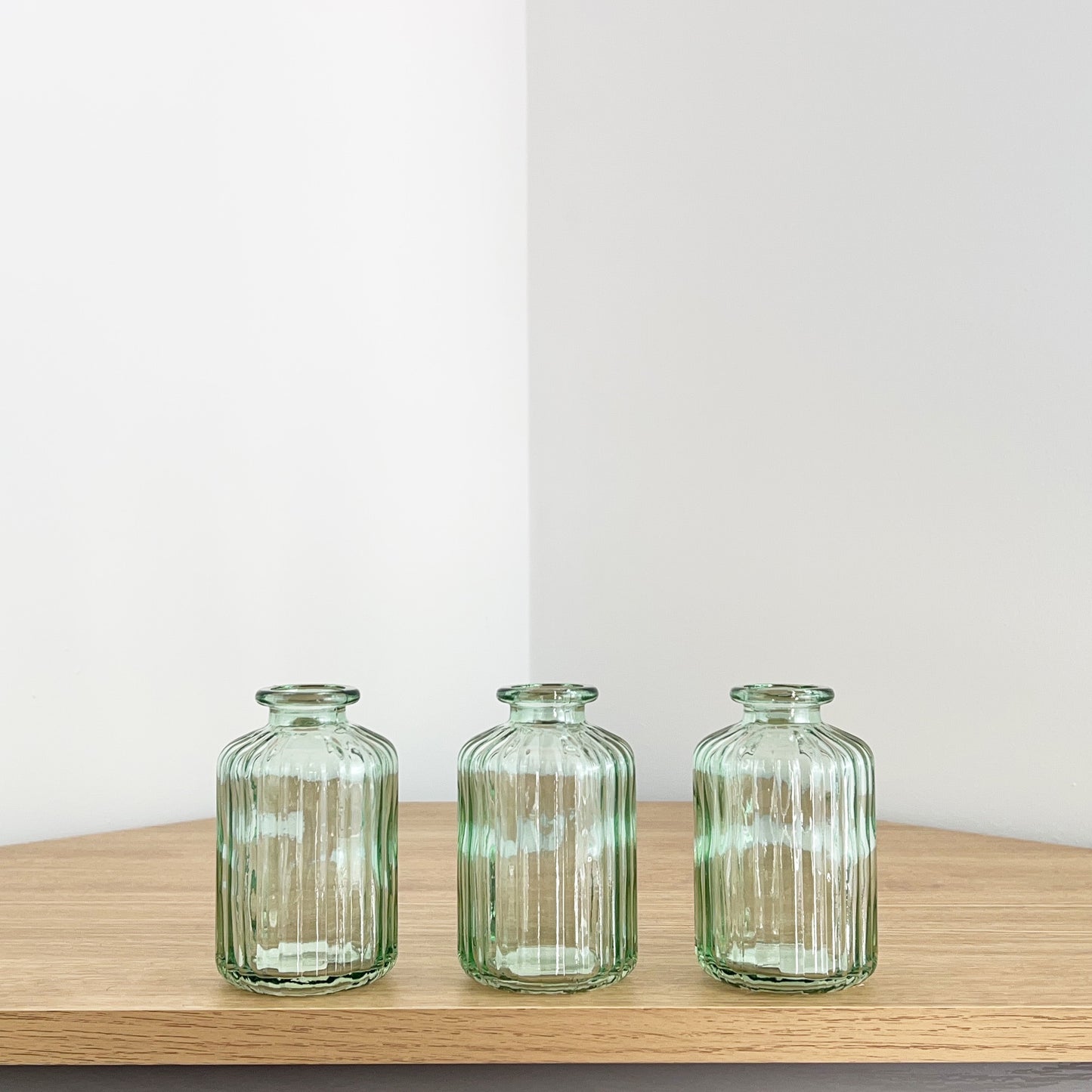 Set of 3 Glass Bud Vases