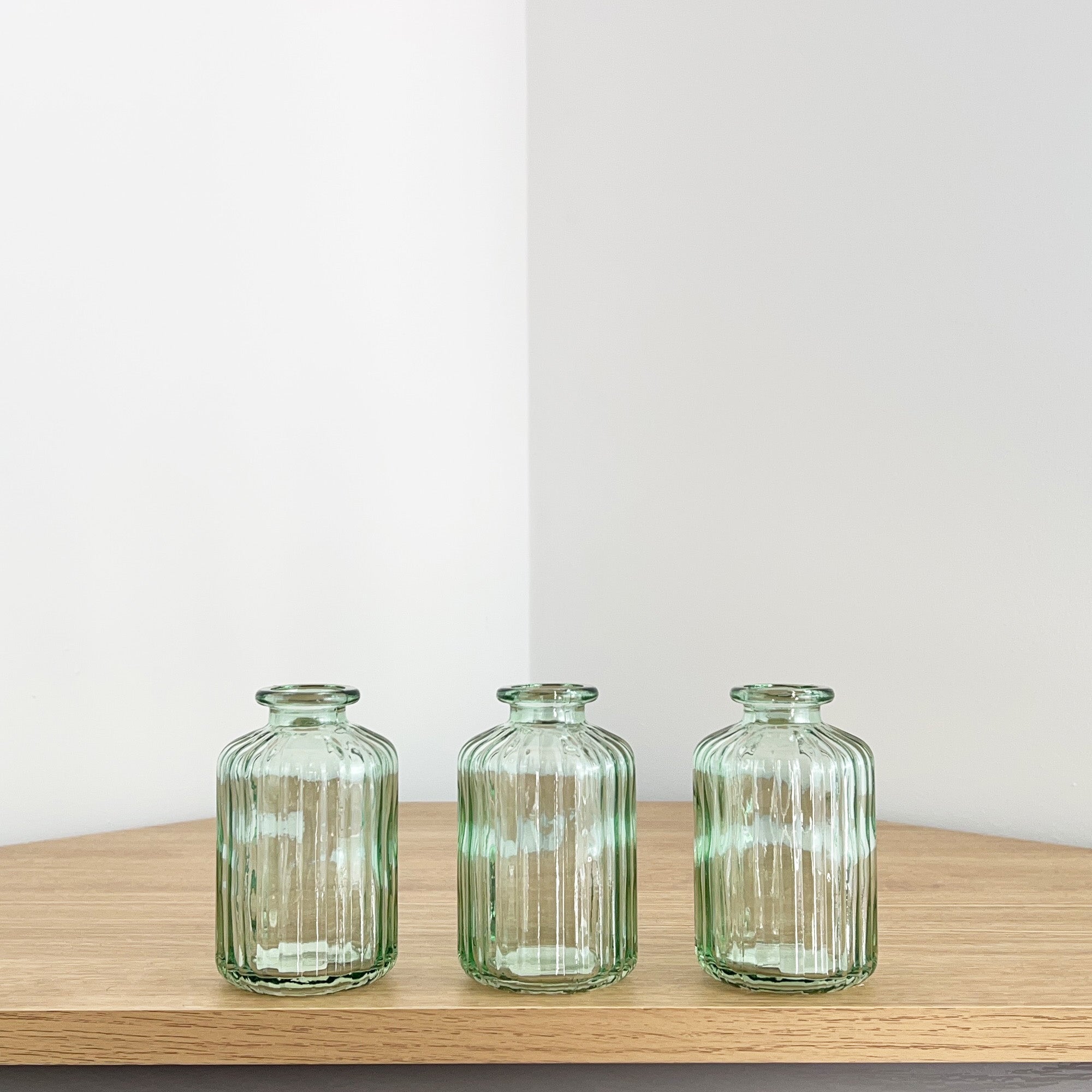 Set of 3 Glass Bud Vases