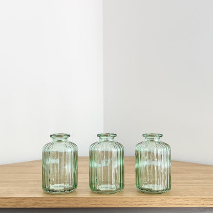 Set of 3 Glass Bud Vases