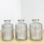 Set of 3 Glass Bud Vases