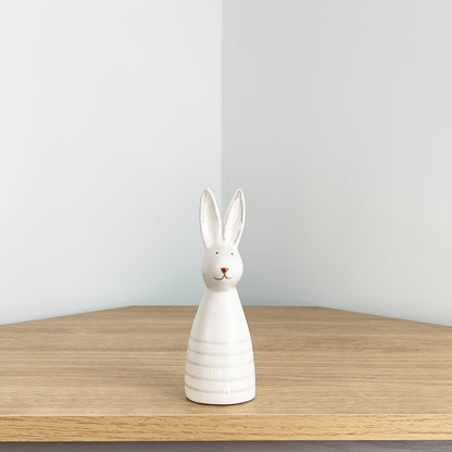 Ceramic Striped Bunny Ornaments