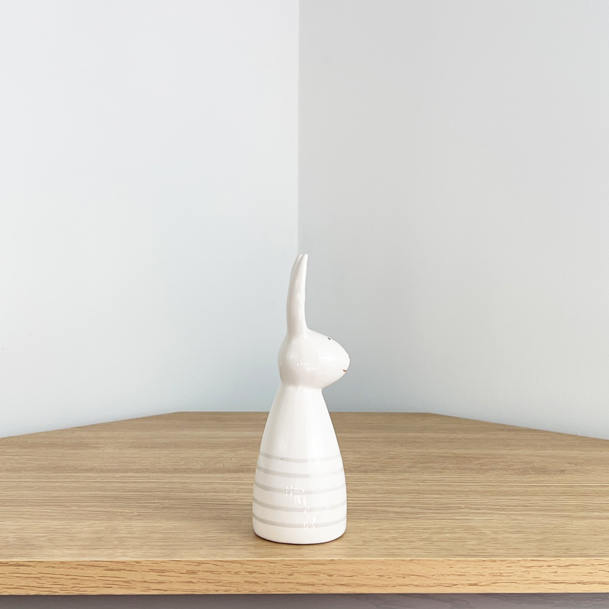 Ceramic Striped Bunny Ornaments