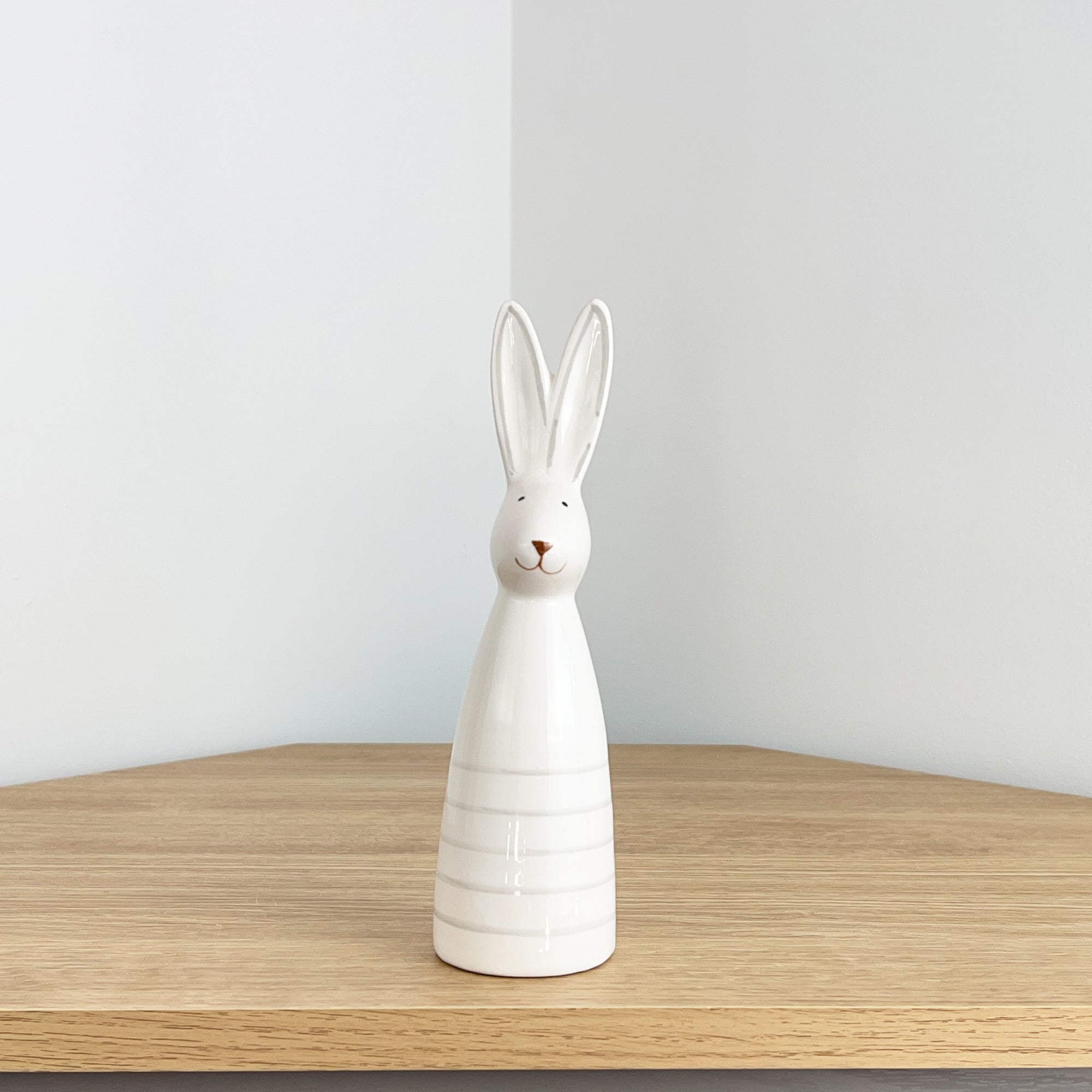 Ceramic Striped Bunny Ornaments