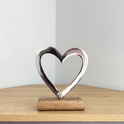 17cm Rustic Heart Sculpture