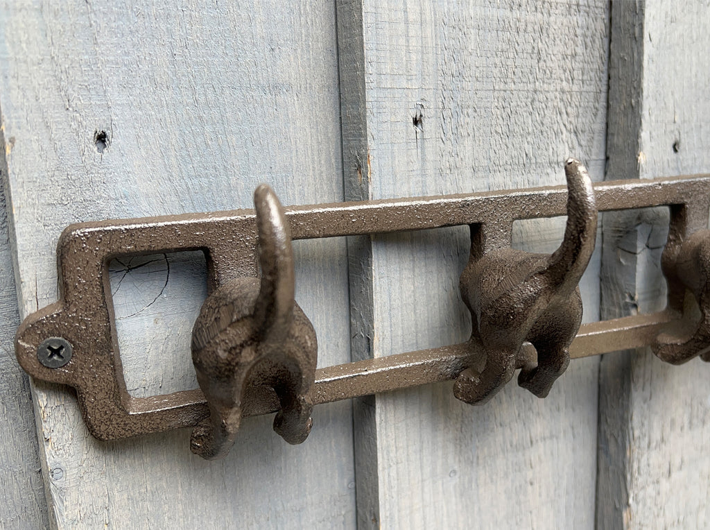 Dog Tail Storage Hooks - Cast Iron