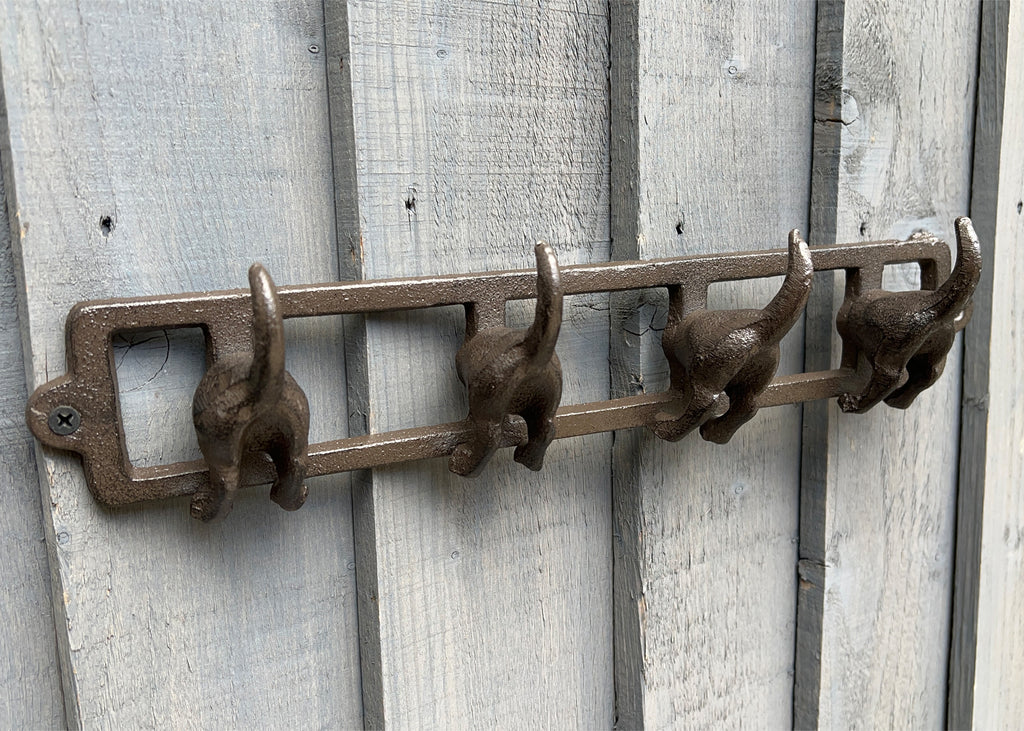 Dog Tail Storage Hooks - Cast Iron