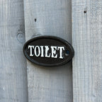 Oval Toilet Wall Plaque / Sign