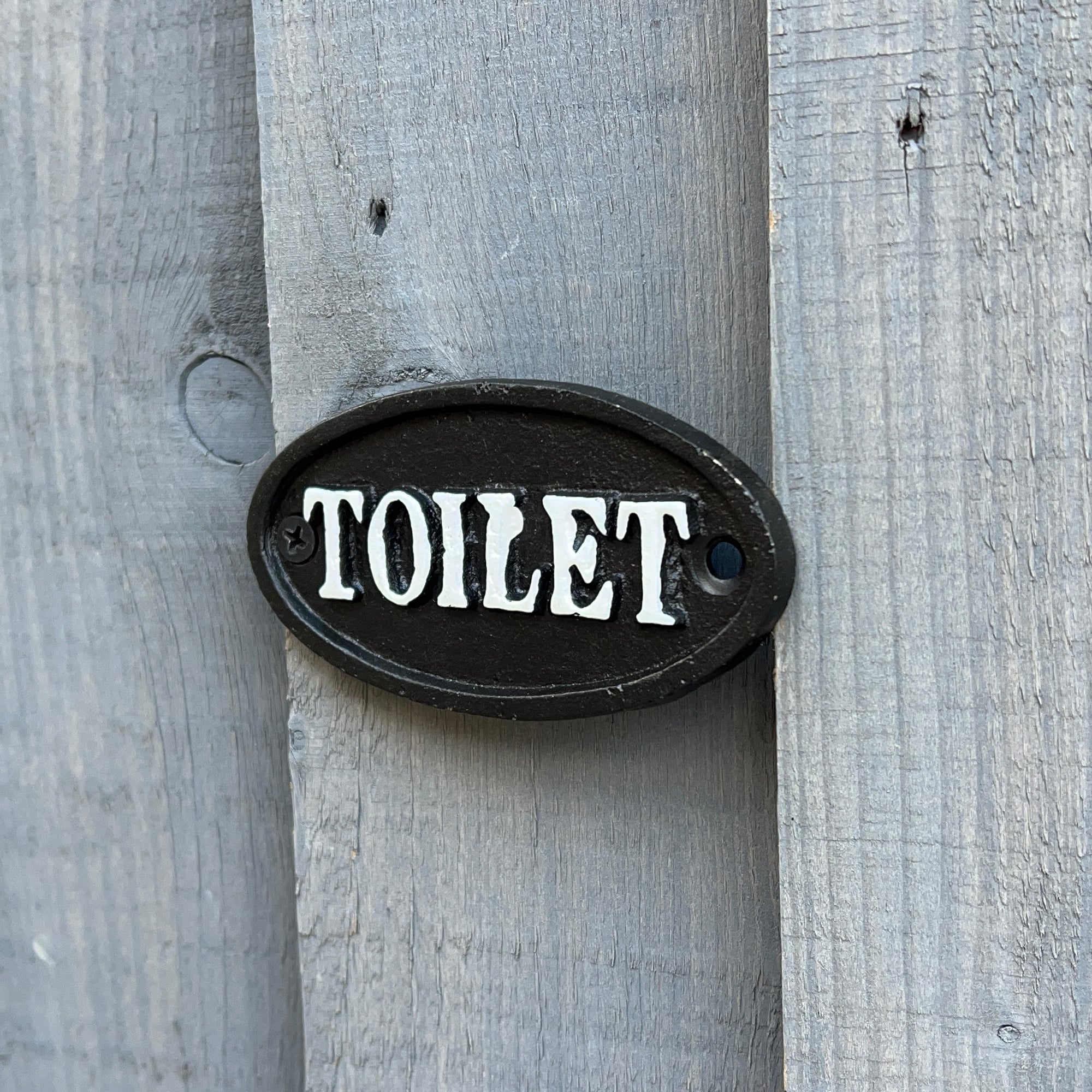 Oval Toilet Wall Plaque / Sign