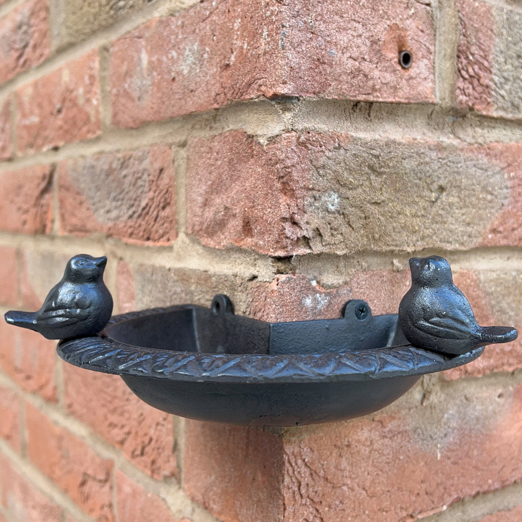 Wall Mounted Corner Bird Feeder - Cast Iron