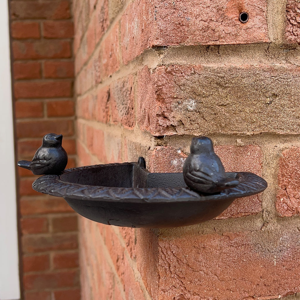 Wall Mounted Corner Bird Feeder - Cast Iron