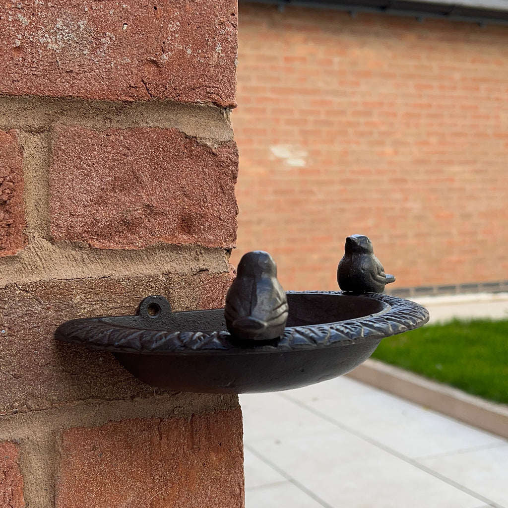 Wall Mounted Corner Bird Feeder - Cast Iron
