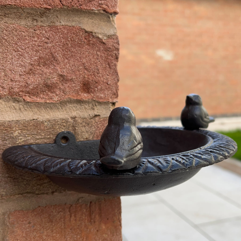 Wall Mounted Corner Bird Feeder - Cast Iron