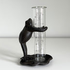 Frog on Lily Pad Rain Gauge - Cast Iron