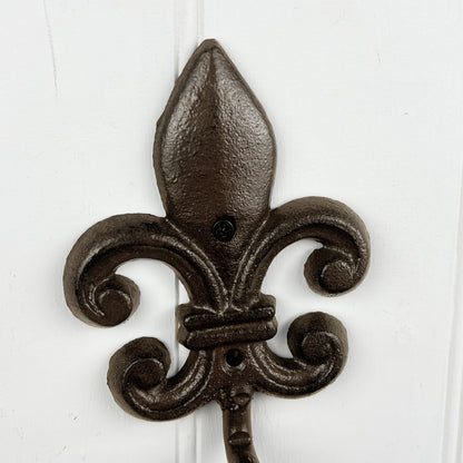 Cast Iron Fleur-de-lis Toilet Roll Holder