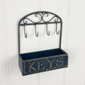 Key Rack with Storage Compartment Base - Wall Mounted