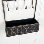 Key Rack with Storage Compartment Base - Wall Mounted