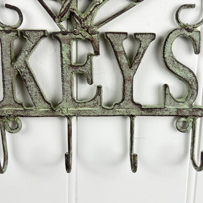 Vintage Style Key Rack with Bird