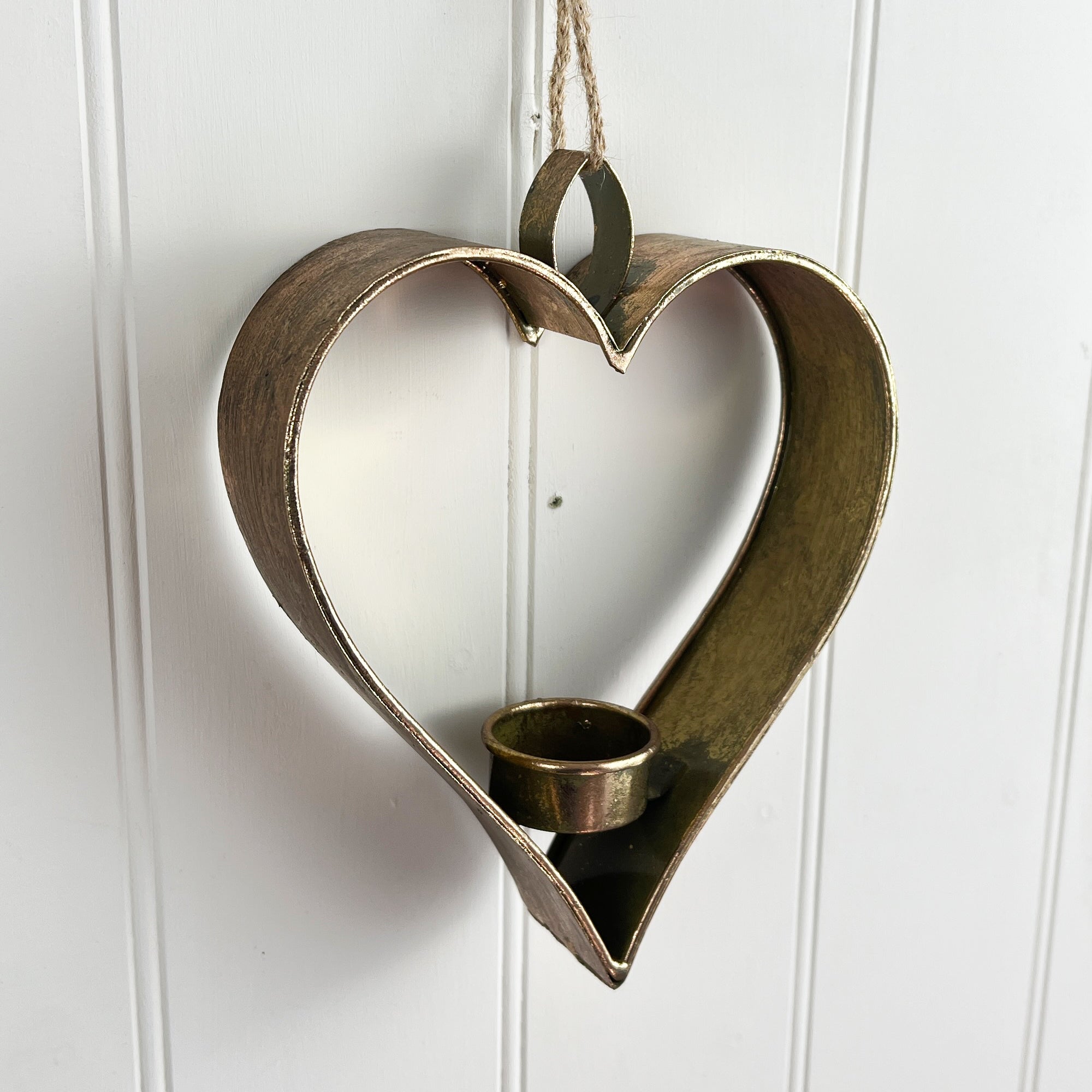 Hanging Heart Candle Holder