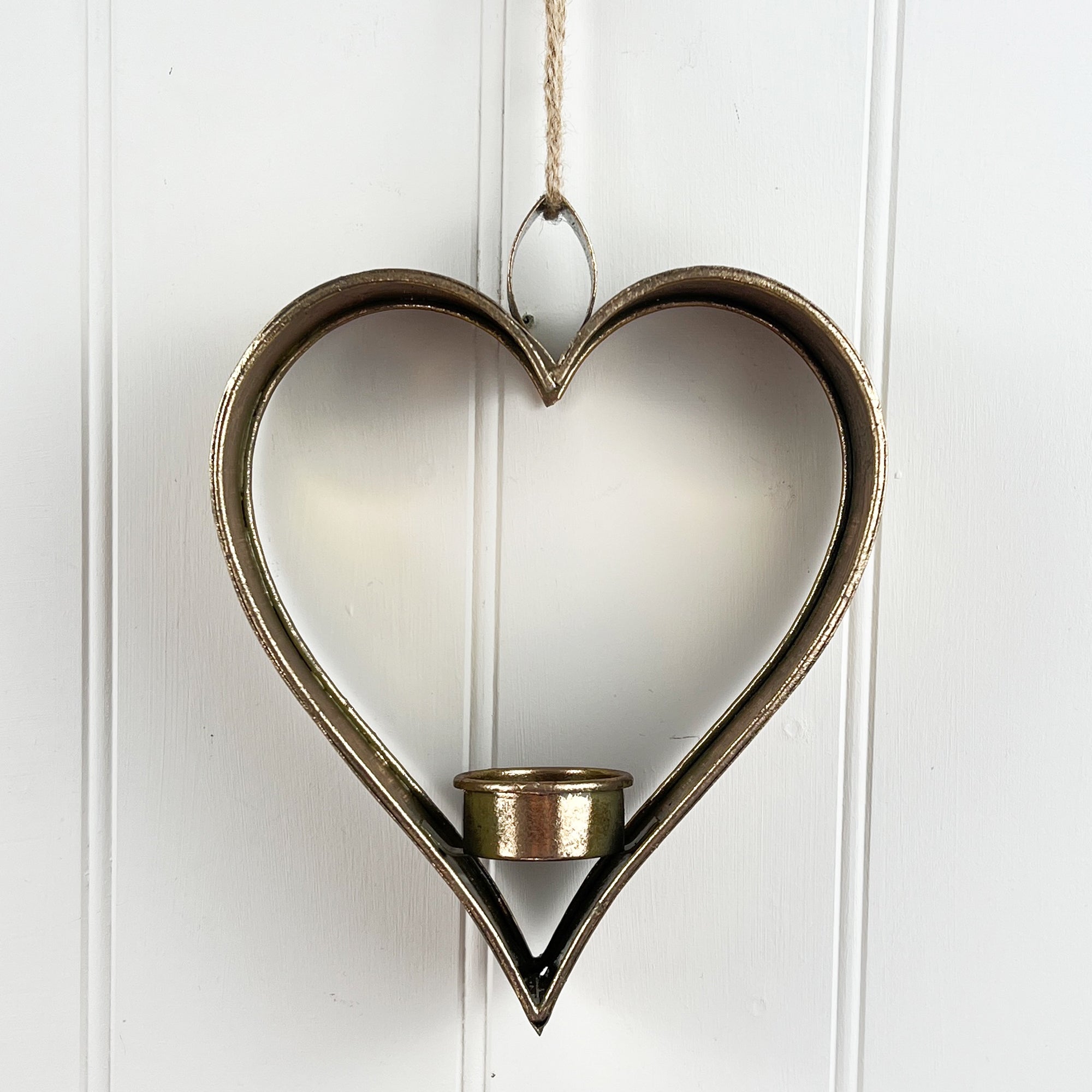Hanging Heart Candle Holder
