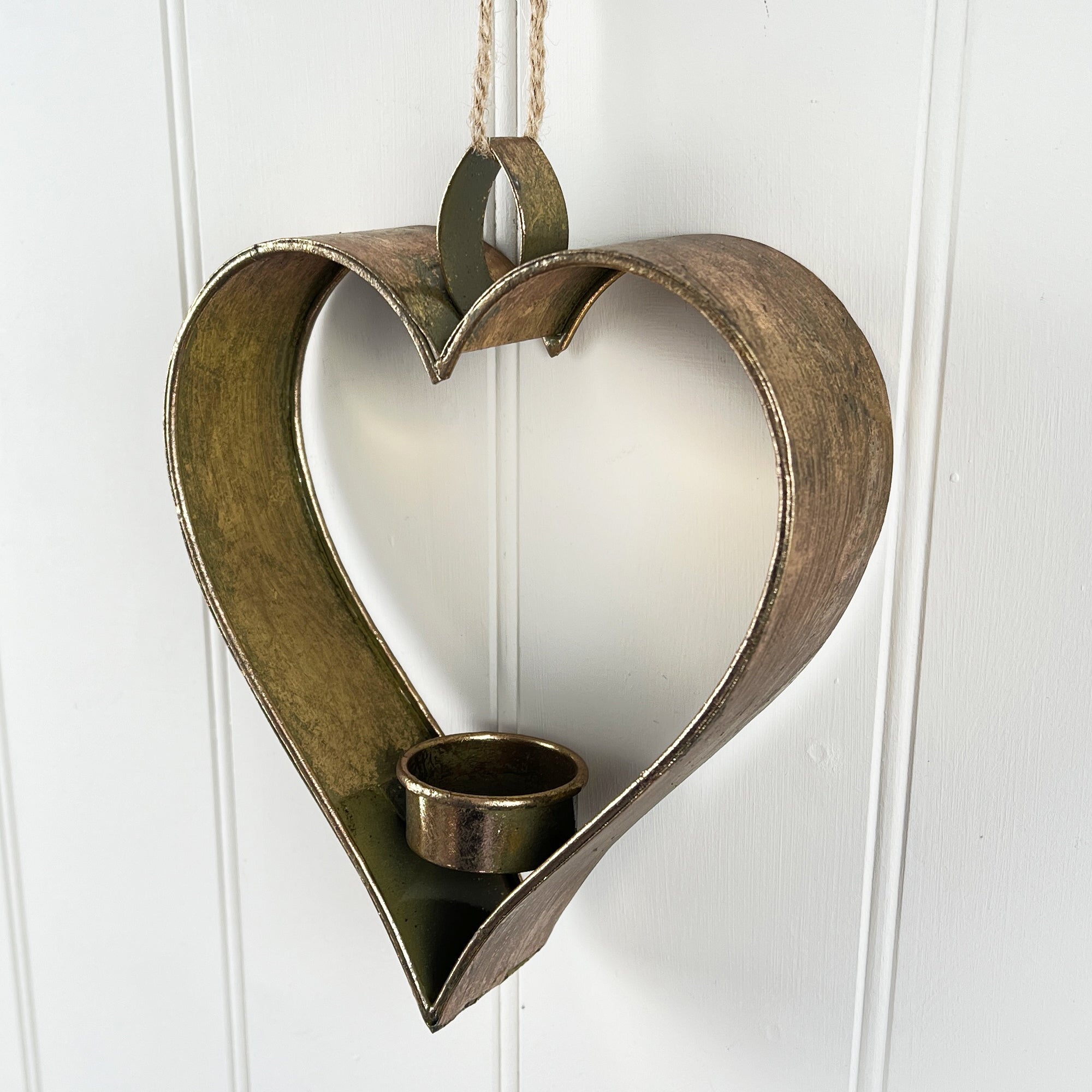Hanging Heart Candle Holder