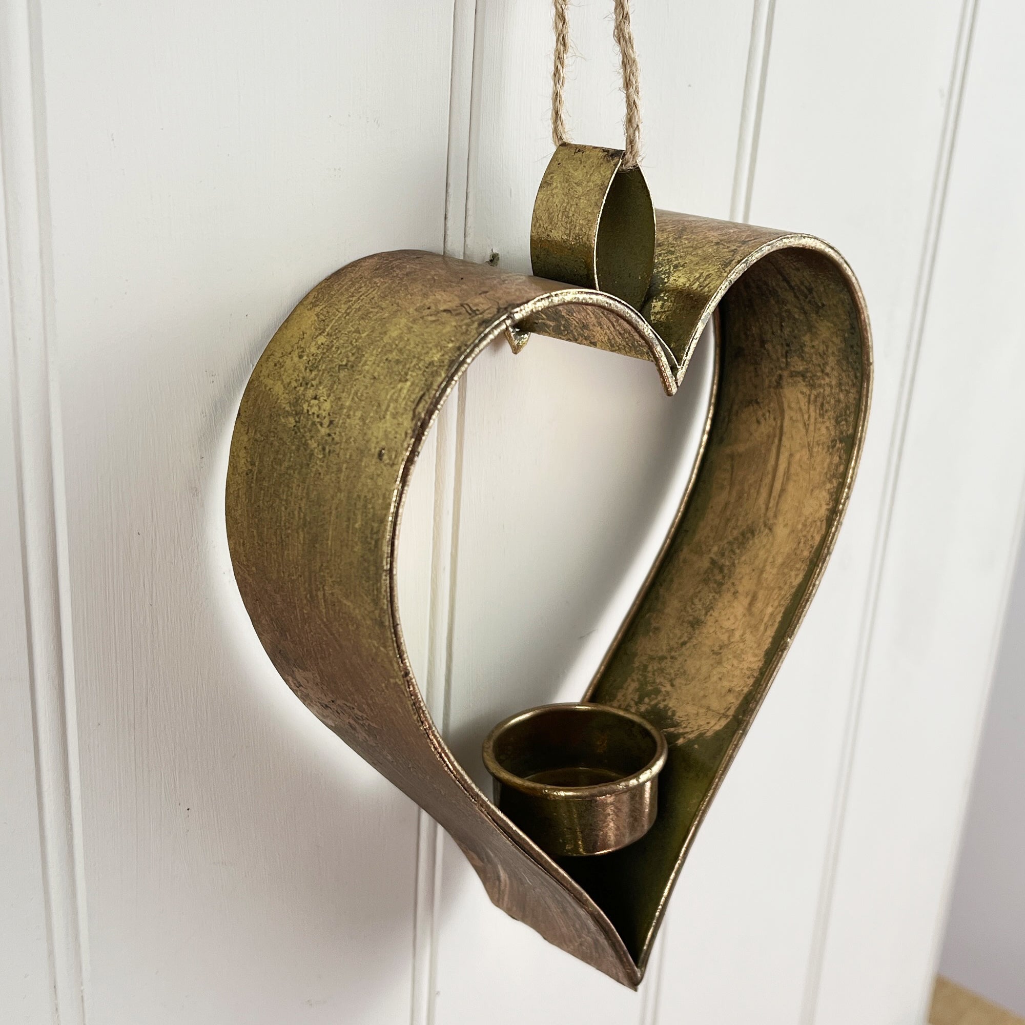 Hanging Heart Candle Holder