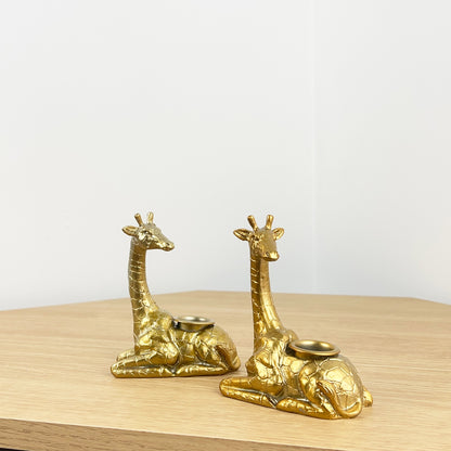 Giraffe Candle Holder - Resin Gold