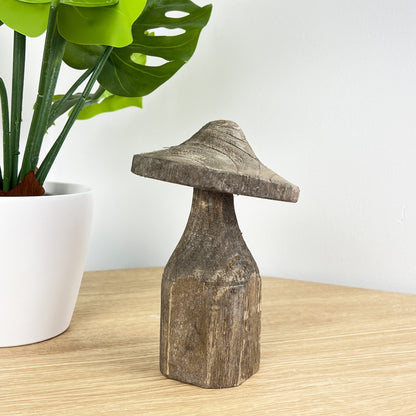 18cm Wooden Mushroom Ornament