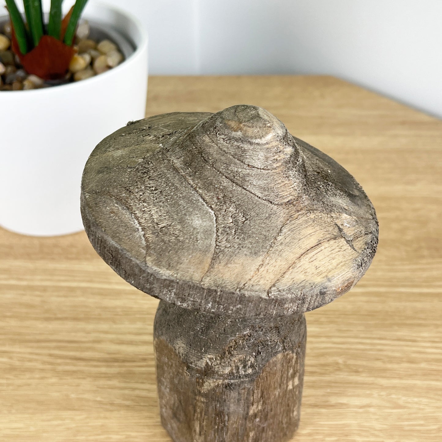 18cm Wooden Mushroom Ornament