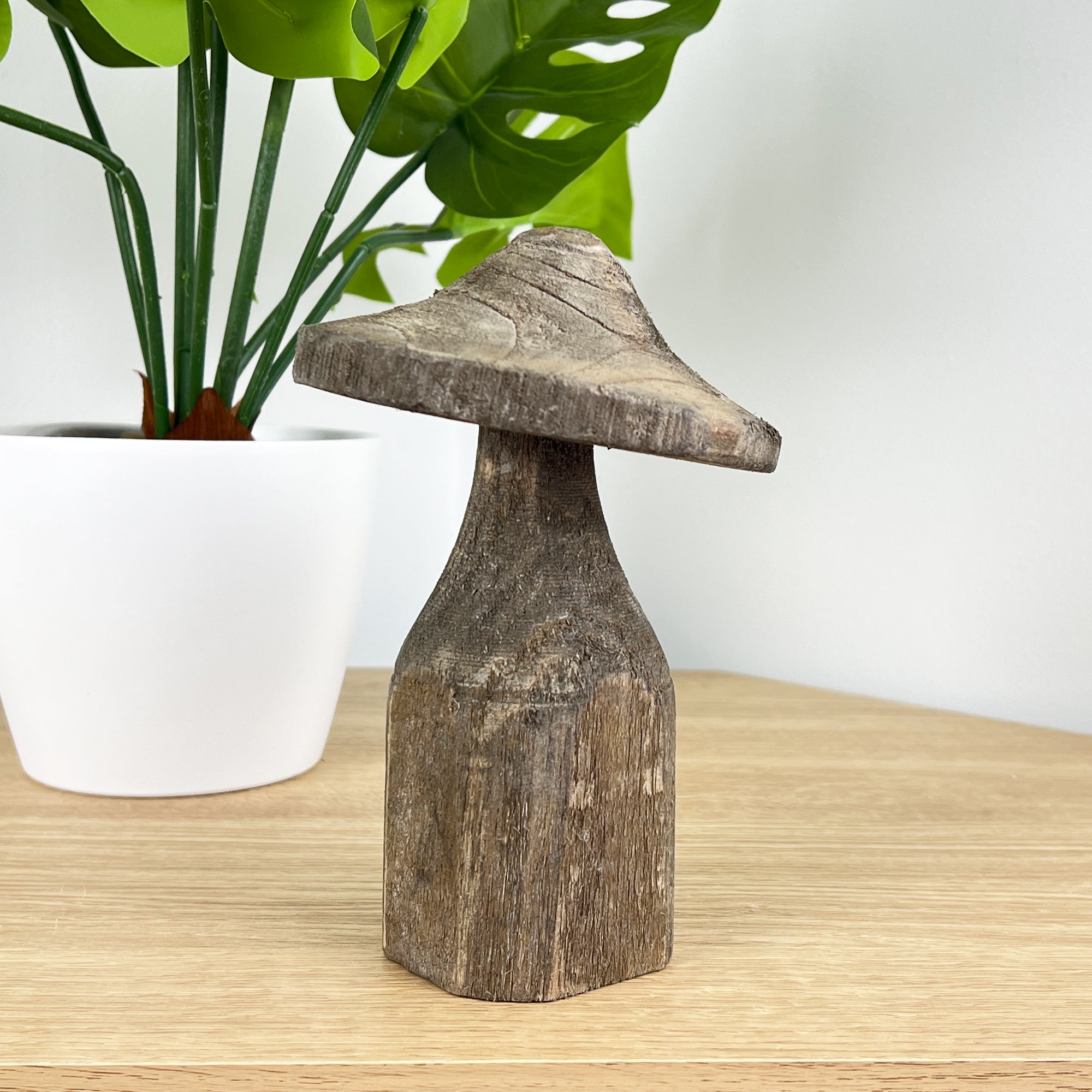18cm Wooden Mushroom Ornament