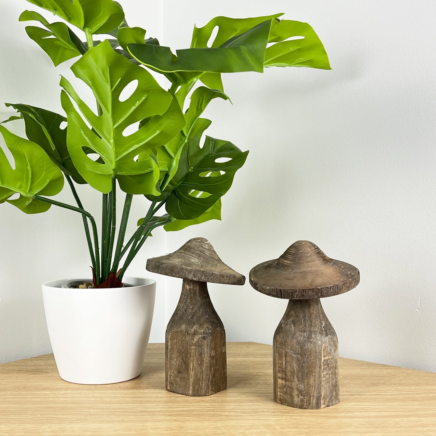 18cm Wooden Mushroom Ornament