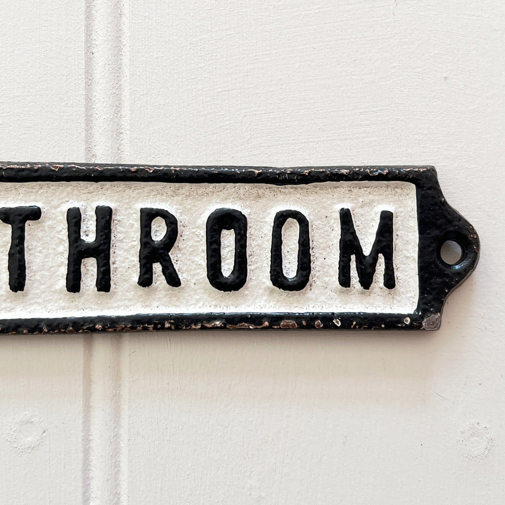 Bathroom Door Wall Sign